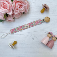 Personalised Pink Dummy Clip