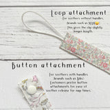 Personalised Pink Vines Dummy Clip