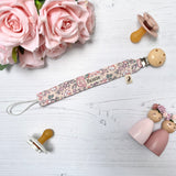 Personalised pink roses Dummy Clip